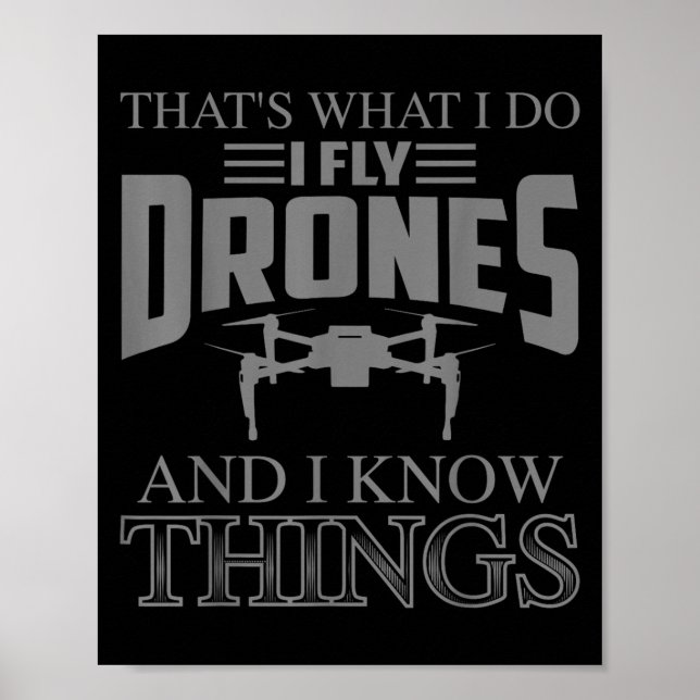 Poster Funny Drone Art For Men Women Boys Drone Racing Dr (Devant)