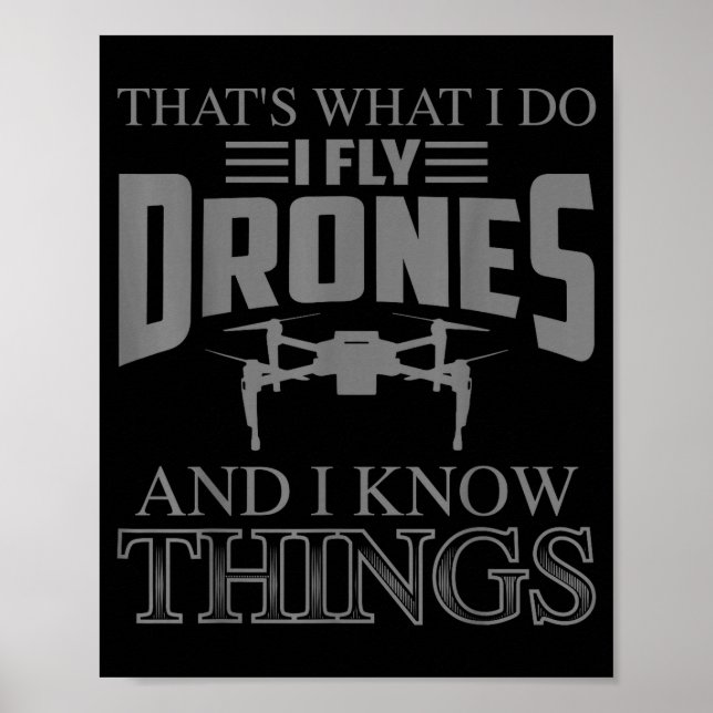 Poster Funny Drone Art For Men Women Boys Drone Racing Dr (Devant)