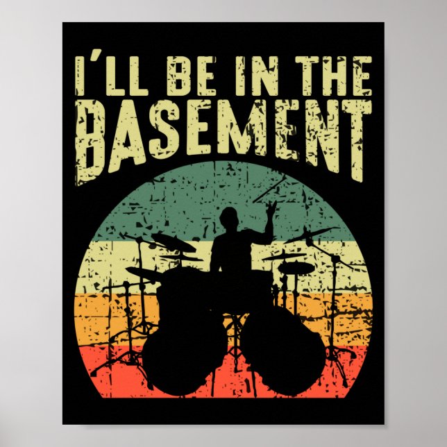Poster Funny Drummer Drumming Art Lovers For Men Boys  (Devant)