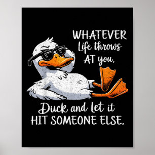 Poster Funny Duck Shirt Drôle Citation Tee - shirts Graph