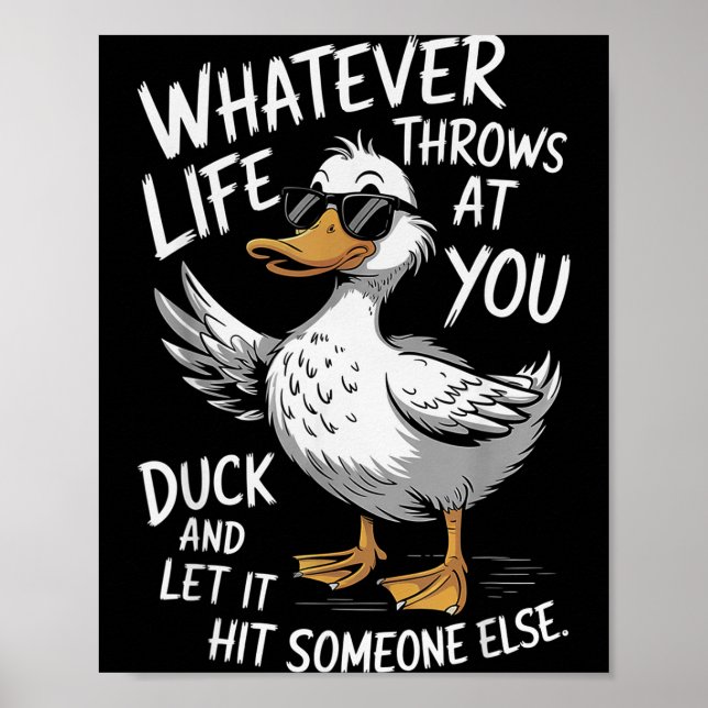 Poster Funny Duck Shirt Funny Quote Graphic Tees For Men  (Devant)
