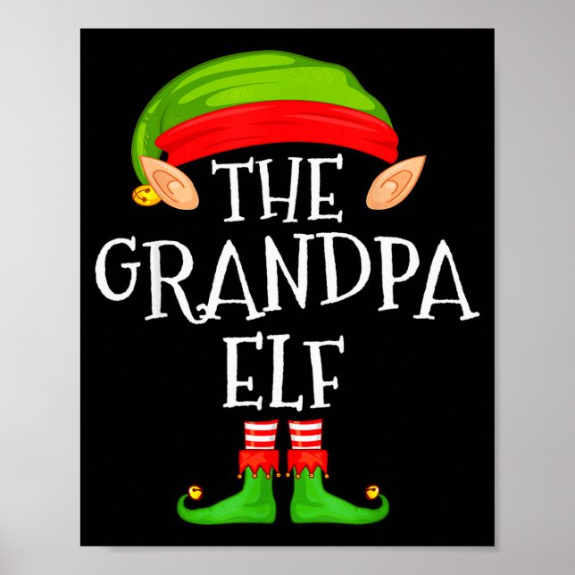 Poster Funny Elf Family Christmas Grandpa Elf Sweater Mat (Devant)