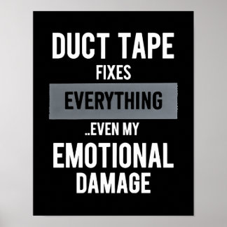 Poster Funny Emotional Damage - Dark Dry Humor Workshop