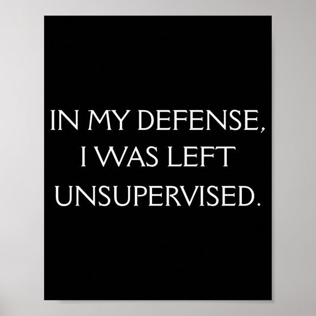 Poster Funny Excuse Quote On The Back  (Devant)