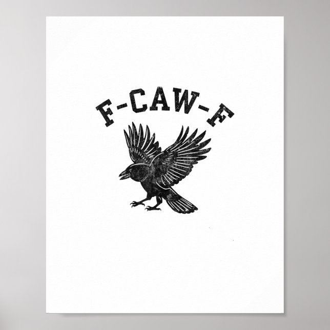 Poster Funny F-Caw-F Crow Aesthetic Style (Devant)