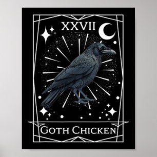 Poster Funny Fairycore Tarot Gothique Witchcraft Poulet D