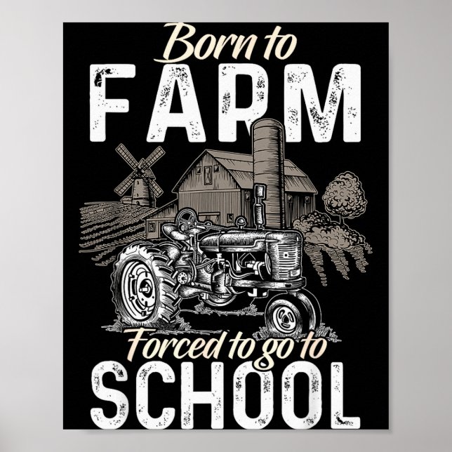 Poster Funny Farmer Shirt Men Tractor Boys Tractor Lover  (Devant)