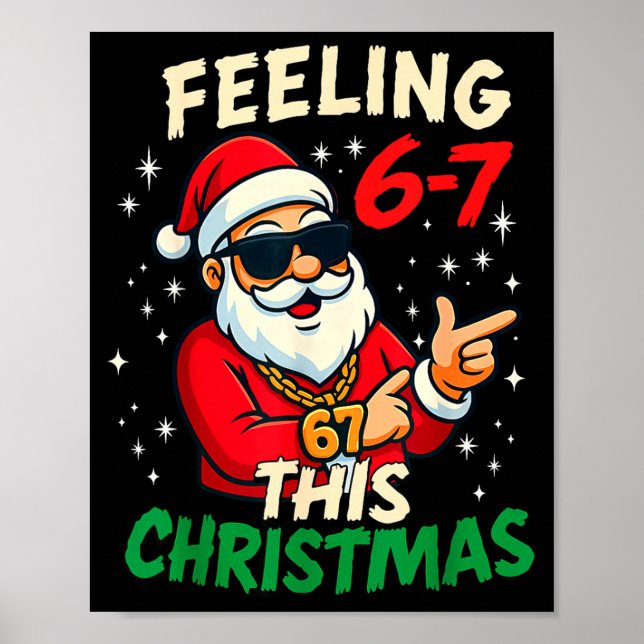 Poster Funny Feeling 67 This Christmas Six Seven Meme Kid (Devant)