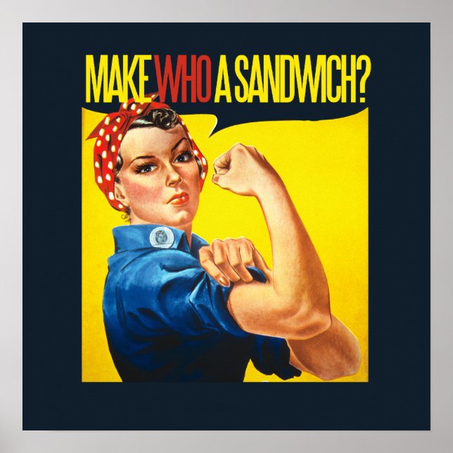 Poster Funny Feminist Rosie Riveter humour (Devant)
