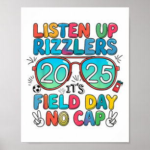 Poster Funny Field Day Shirt Écouter Rizzlers Field Day