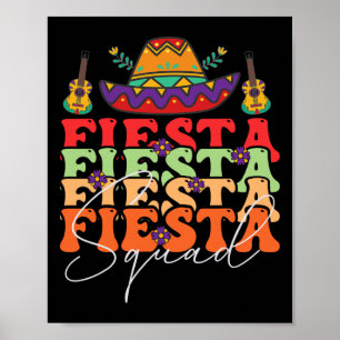 Poster Funny Fiesta Squad Cinco De Mayo Parti Mexicain Ci