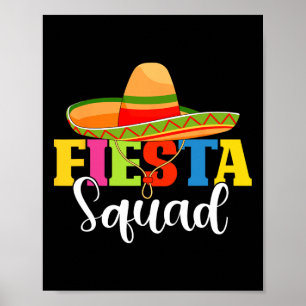Poster Funny Fiesta Squad Cinco De Mayo Parti Mexicain Ci