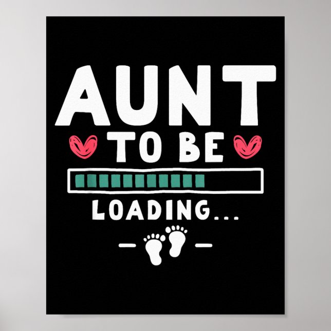 Poster Funny First Time Pregnancy Announcement - Aunt To  (Devant)