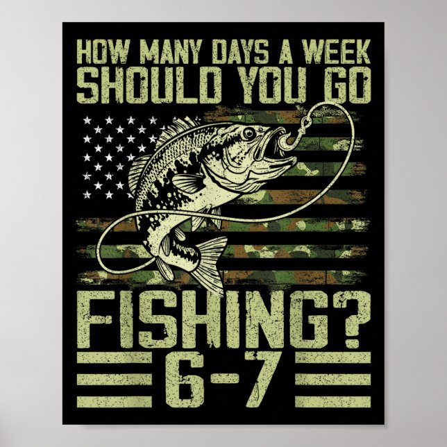 Poster Funny Fishing Boy Teens Kid Camouflage Usa Flag B  (Devant)