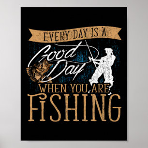 Poster Funny Fishing Rod Fish - Pêcheur
