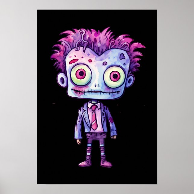 Poster Funny Frankenstein Monster Halloween Fun (Devant)