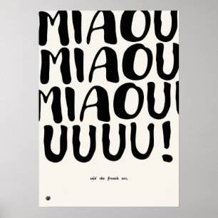 Poster Funny French Cat Quote Art Print