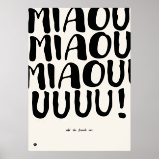 Poster Funny French Cat Quote Art Print