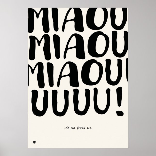 Poster Funny French Cat Quote Art Print (Devant)