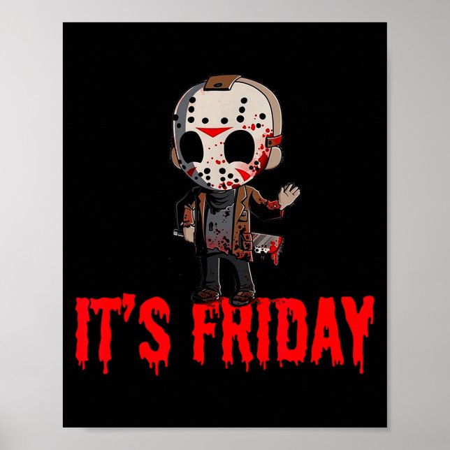 Poster Funny Friday 13th Funny Halloween Horror  (Devant)