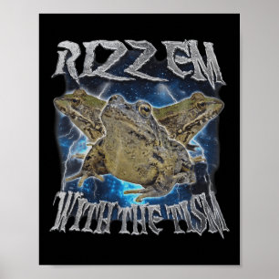 Poster Funny Frog Rizz Em Avec Tism Frog Meme Autisme