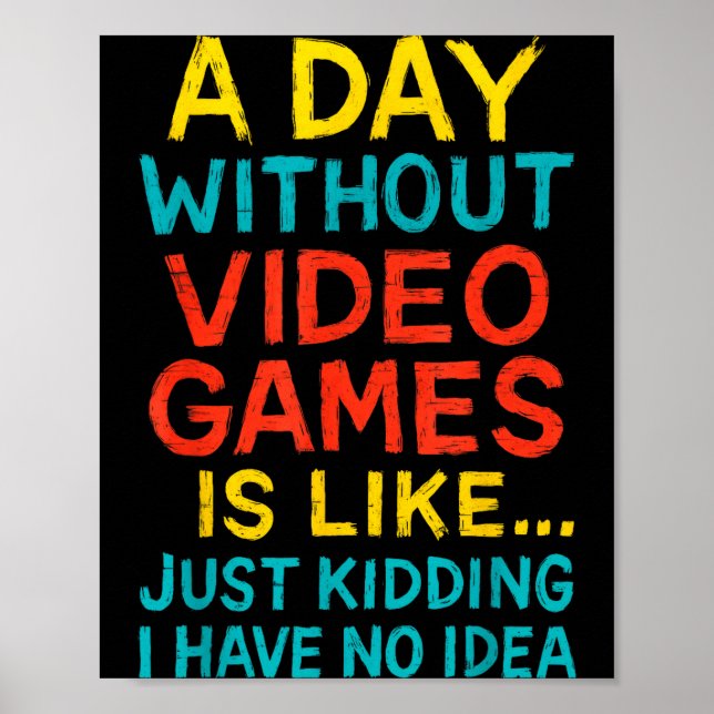 Poster Funny Gamer Graphic Tee Men Boys Teens Video Gamin (Devant)