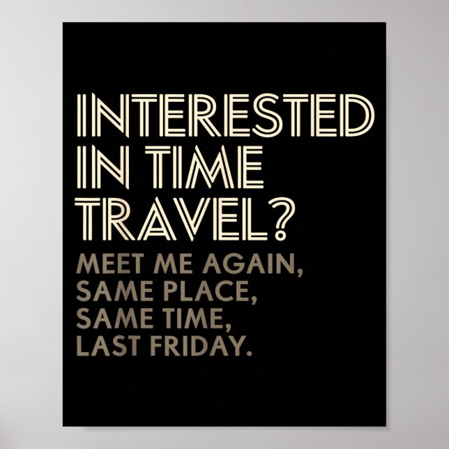 Poster Funny Geek Gift Time Travel Paradox  (Devant)