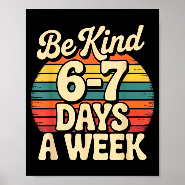 Poster Funny Gen Alpha Meme Slang 67 Six Seven  (Devant)