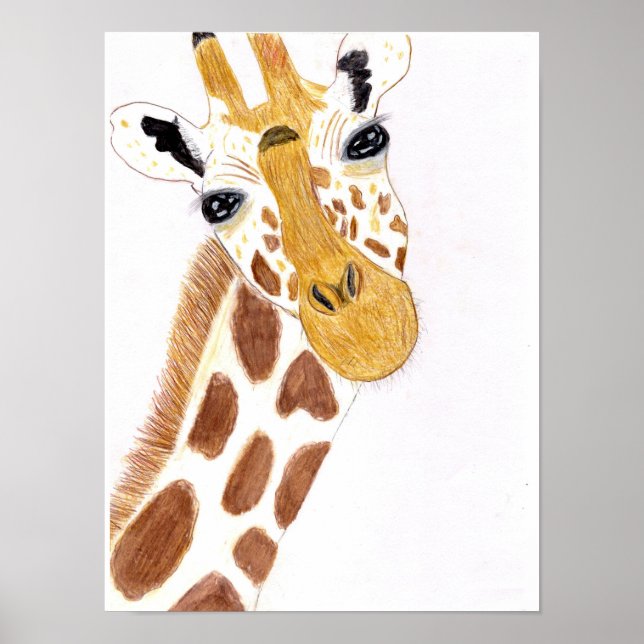 Poster Funny Giraffe (Devant)