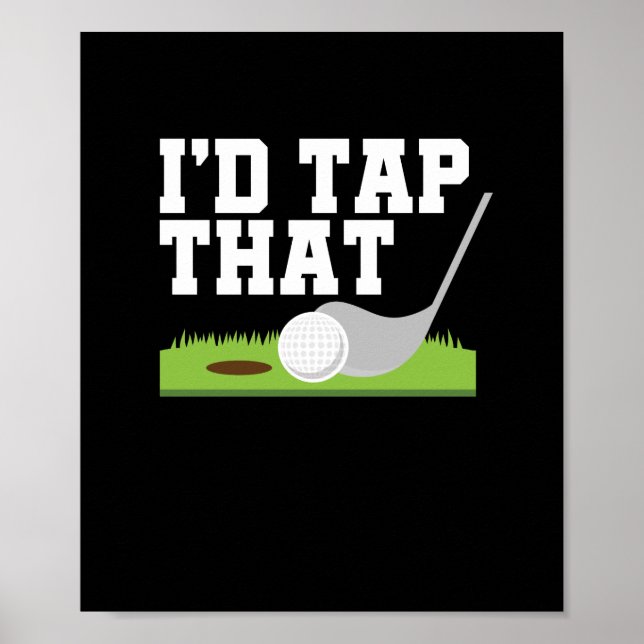 Poster Funny Golfer Puns Je Toucherais Ce Plaisanterie Ad (Devant)
