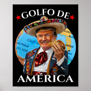 Poster Funny Golfo De America Style Mexicain Amusant Poli