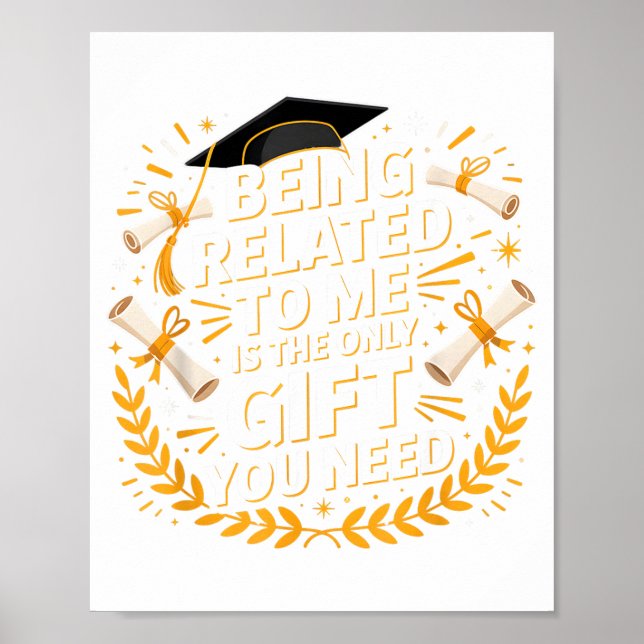 Poster Funny Graduation Quote Being Related To Me 2025  (Devant)