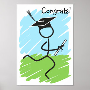 Poster Funny Graduation Runner © - Cross Country, Track