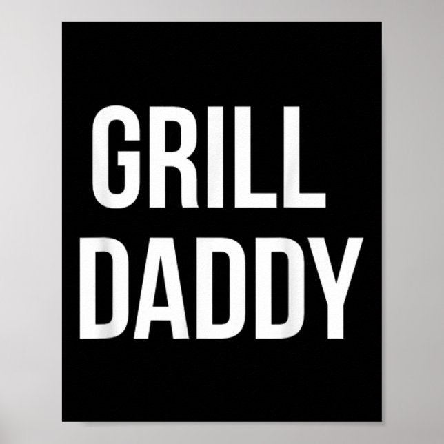 Poster Funny Grill Papa Barbecue Et Fumer Pour La Fête de (Devant)