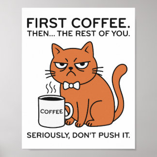 Poster Funny Grumpy Cat Framed Art Print