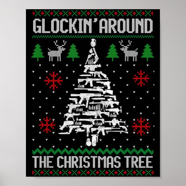 Poster Funny Guns Ugly Christmas Sweaters For Gun Lovers  (Devant)