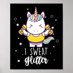 Poster Funny Gym Poids Lifting Bodybuilding I Sweat
