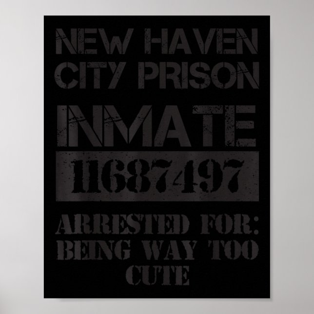 Poster Funny Halloween New Haven City Prisoner Costume  (Devant)