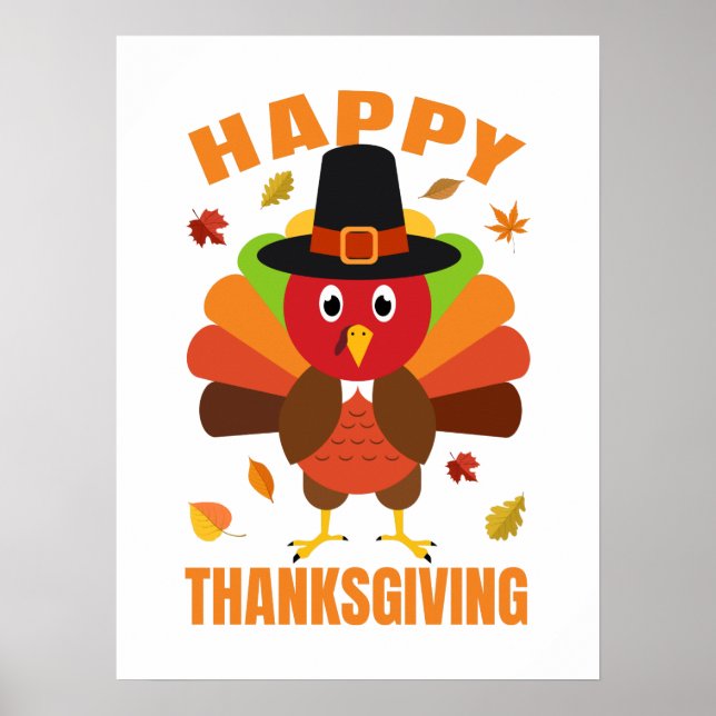 Poster Funny Happy Thanksgiving Day (Devant)