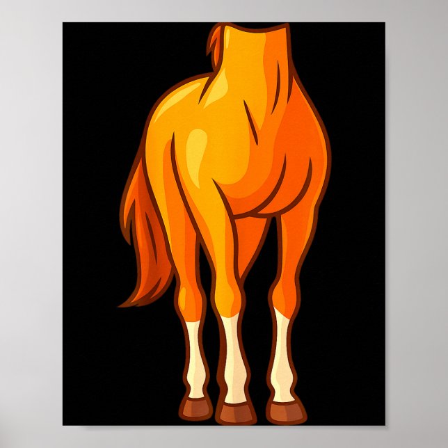 Poster Funny Horse Body Costume Optical Illusion Gift Men (Devant)