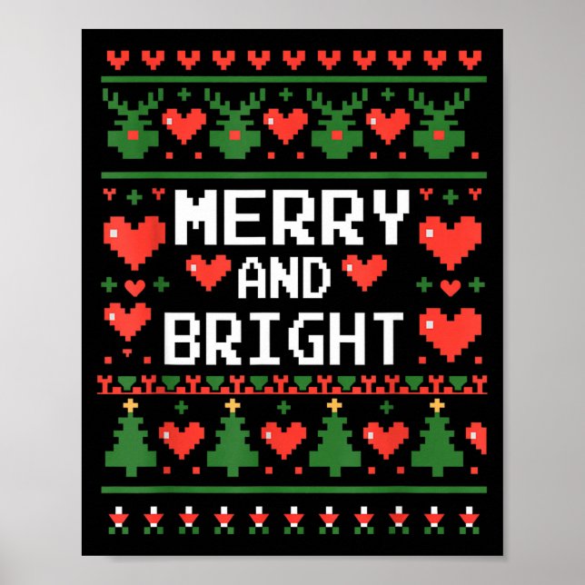 Poster Funny I'm Trying To Feel Merry Xmas Bright Matchin (Devant)