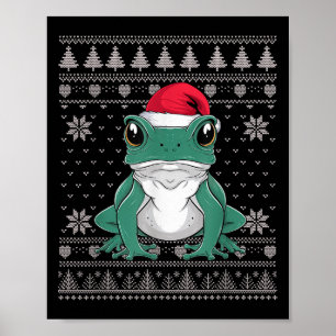Poster Funny Ison Dart Frog laide Sweat de Noël Père Noël