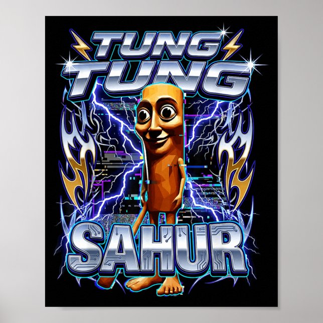 Poster Funny Italian Brainrot Tung Tung Tung Sahur  (Devant)