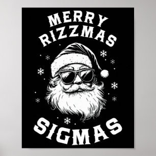 Poster Funny Joyeux Rizzmas Sigmas Enfants Ados École Chr
