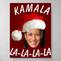 Funny Kamala Harris Face Santa Hat Noël