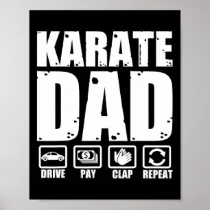 Poster Funny Karate Papa Arts martiaux Père Humours Pères