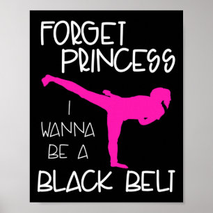 Poster Funny Karate Shirt Girl Black Belt Martial Arts Gi