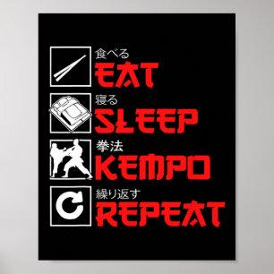Poster Funny Kempo Retro Design Japon Shorinji Karate