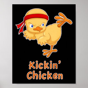 Poster Funny Kids Karate Cadeau Jeune Karate Kickin' Chic