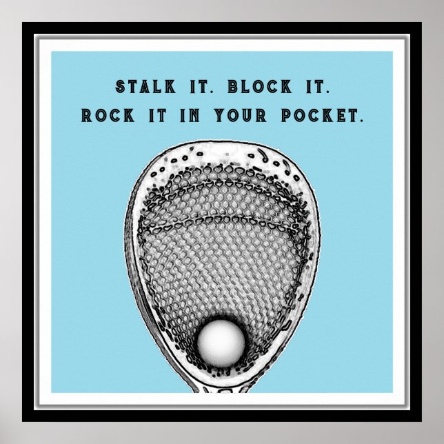 Poster Funny Lacrosse Goalie (Devant)